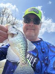 Crappie fishing using jigs in a pond