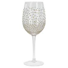 Wine glasses are great to have on hand for when you're hosting a wine tasting party or when you simply want to have a smaller serving of your favorite vino. Sunny By Sue Gold Silver Dot Hand Painted Decorative Wine Glass Party Gift Idea Ebay