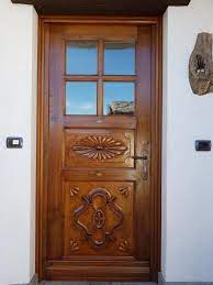 Porte D Ingresso In Legno Noce E Abete Falegnameria F Lli Quinson