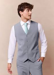 Savile Grey Wool Blend Suit Vest | Slim Regular Suit Vests | Azazie CA