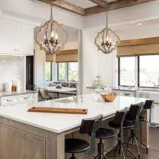 Lnc Farmhouse Rustic Chandeliers 3 Lights Adjustable Height Wood Vintage Pendant Lighting Island Fixture Indoor Lighting For Kitchen Bedroom Dining Room Livi In 2021 Wood Chandelier Kitchen Island Lighting Farmhouse Kitchen Lighting