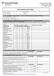 Construction Handover Form Construction Project Handover Checklist Template Certificate Templates Templates Statement Template