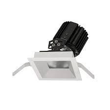 Wac Lighting Volta 1 Light Square Adjustable Trim With Led Light Engine In Haze White
