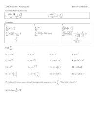 (warmup.) find the slope of the tangent line at the point (2, 4) on the curve y = x2. Worksheet 27 Derivatives Of Ln And E Santa Ana Calculus Ab Worksheet 27 Derivatives Of Ln And Pdf Document