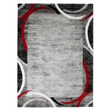 Le rouge est souvent utilisé pour mettre en valeur un design noir et blanc alors. Tapis Rouge Et Noir Et Gris Cdiscount