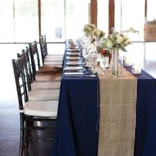 Pin By Amanda Coox On Wedding Wedding Table Decorations Blue Navy Table Table Runners Wedding