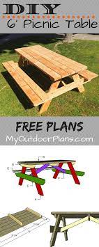Timelessly Marvelously Functional And Easy Diy Picnic Table Ideas For Ideal Lunchtime Outside Diy Picnic Table Picnic Table Plans Woodworking Plans Free