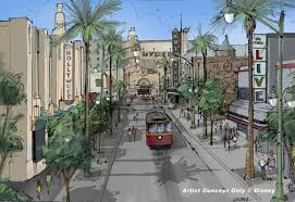 Hollywood Boulevard Disney California Adventure Disneyland Resort California Adventure Disney Concept Art Disney California Adventure
