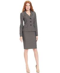 Le Suit Suit Plaid Jacket Straight Skirt Wear To Work Women Macy S Plaid Jacket Business Professional Attire Le Suit