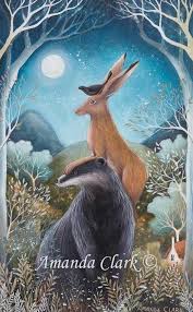 Limited Edition Giclee Of The Badger The Hare And The Blackbird By Amanda Clark 2020 Goruntuler Ile Tablolar Cizim Surrealizm