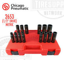 Chicago Pneumatic | CP SS4114D - 1/2″ Drive 14 Piece Metric Deep Impact  Socket Set (2653)