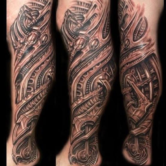 Top 80 Best BioMechanical Tattoos for Men | Improb