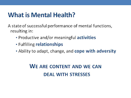 Mental health problems are defined and classified to help experts refer people for the right care and treatment. Mental Health Education Dr Mike Condra Queen S University Ppt Download