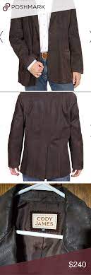 Cody James Genuine Leather Jacket Blazer Genuine Leather Jackets Leather Blazer Clothes Design