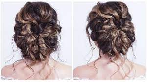 Gibson tuck hairstyle when considering wedding hairstyles for medium hair, you can't go far wrong with the elegant gibson tuck. Soft Relaxed Bridal Wedding Party Updo Great For Curly Hair A Quick Hairstyle For Long Medium Hair Youtube