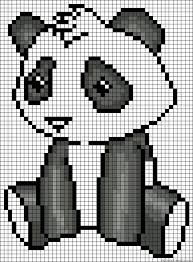 Oso Panda Pixel Crochet Perler Bead Patterns Perler Beads