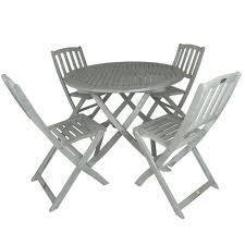 Made of solid beechwood with a painted veneer, the chair provides a remarkable weight capacity of 120 kg while brings convenience for maintenance. White Wash Folding Garden Table And Chairs Savvysurf Co Uk