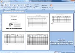 Contoh jurnal agenda guru sd. Contoh Buku Kerja Jurnal Kelas Tematik Kurikulum 2013 Berkas Edukasi