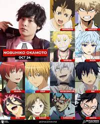 Zach aguilar is known for his work on faiâ emuburemu. Anime Corner Happy 34th Birthday To The One With The Most Distinctive Scream Nobuhiko Okamoto Nobu Is Best Known For Voicing Characters Like Yuu Nishinoya From Haikyuu Katsuki Bakugou From