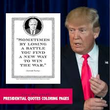 Printable coloring and activity pages are one way to keep the kids happy (or at least occupie. President Trump Quote Coloring Page Flanders Family Homelife