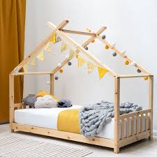 Build your own farmhouse bed frame with canopy with off the shelf building lumber! Kids Pine Wooden House Style Canopy Bed Frame Single 3ft Crazypricebeds Com