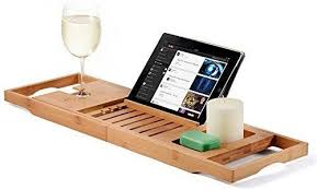 Holding candles, a book, or a steaming cup of tea, the caddy will turn your bathing experience into a. Home Of Home Luxury Bamboo Bathtub Caddy Tray With Extending Sides Bath Caddy Tray For Two Persons Black Storage Organization Home Kitchen Ekoios Vn