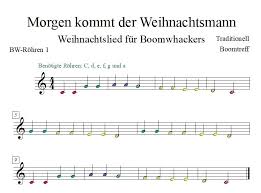 Weitere ideen zu weihnachtslieder texte, weihnachtslieder, lied. Morgen Kommt Der Weihnachtsmann Fur Boomwhackers Noten