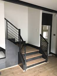 Modern stainless steel staircase let us revamp the look of your commercial space or upgrade your modern home. Interior Black Modern Railing Modern Staircase Columbus By Suburban Steel Supply Company