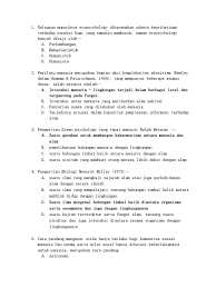 Dinamika kajian ekologi integratif, dalam membangun pola pembangunan yang berkelanjutan. Kumpulan Soal Ekologi Kelas B