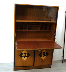 Sekretäre online kaufen bei otto » große auswahl top service top marken ratenkauf & kauf auf rechnung möglich » jetzt bestellen! 50er Sekretar Schrank Mit Vitrinenteil Nussbaum Natur Mid Century Modern Nr 061 Oldthing Mid Century