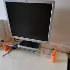 Measure the sides of your desktop and your shelf to find the centers of each, and mark them. Telechargement Monitor Stand Diy Ikea Besta Glass Shelf Par Vaclav Bily