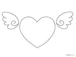 How To Draw A Heart With Wings Heart Coloring Pages Heart With Wings Love Coloring Pages