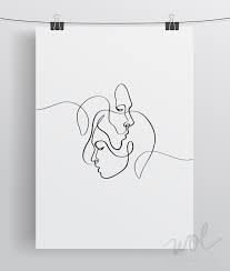 Artwork Black And White Line Drawing Art Printable Abstract One Line Couple Minimal One Line Drawing Etsy Line Artwork Abstract Line Art Line Art Drawings