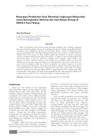 Secara umum menampilkan informasi tentang sains dan teknologi. Pdf Penerapan Pendekatan Sains Teknologi Lingkungan Masyarakat Untuk Meningkatkan Aktivitas Dan Hasil Belajar Biologi Di Sman 1 Kota Padang