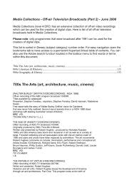 Media Collections - Off-air Television Broadcasts - The University of ...