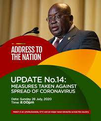 Intelligence community during a visit on tuesday to the office of the director. Covid 19 President Akufo Addo Addresses Nation Tonight Graphic Online