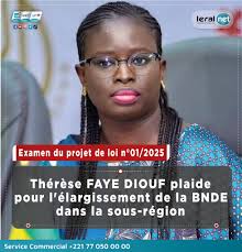 AN- Réglementation Bancaire: Thérèse FAYE veut l'ouverture de filiales de  banques sénégalaises dans la sous-région. Elle propose au ministre du  Budget, Cheikh DIBA, d'examiner cette opportunité et de promouvoir la  Banque Nationale