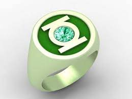 Green Lantern Ring Lantern Rings Geeky Engagement Rings Green Lantern Ring