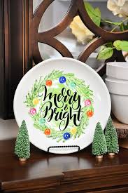 A few things you will need to make these diy painted plates. Diy Christmas Decorative Plate Under 2 To Make Christmas Tree Decorating Tips Holiday Decor Christmas Christmas Diy
