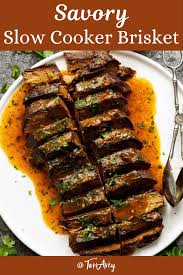 Recipe And Video For Savory Slow Cooker Brisket With Onion Garlic And Spices Made In The Crock Pot Easy Ten In 2020 Slow Cooker Brisket Tasty Recipes Videos Recipes
