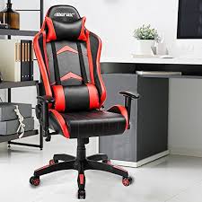 Noblechairs hero series real leather gaming chair adjustable. Merax Gamingstuhl Schreibtischstuhl Burostuhl Gaming Chair Drehstuhl Racingstuhl Sportsitzstuhl Mit Kissen Pu Kunstleder Armlehnen Einstellbar Belastbar Bis 150kg Rot Sitename