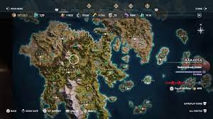 Assassin S Creed Odyssey Full World Map All Locations 100 Biggest Open World Game Youtube