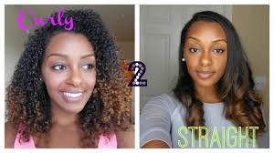 Heat styling is an extremely effective way to get straight hair. Curly To Straight Straightening Natural Hair Youtube