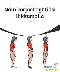 Nain Korjaat Ryhtiasi Liikkumalla Ryhtia Voi Korjata Ja Tukea Nailla Helpoilla Liikuntaharjoituksilla Ja Lisaksi Tulisi Aina Ki Health Fitness Health Fitness