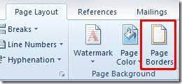How To Insert Page Borders In Word 2010