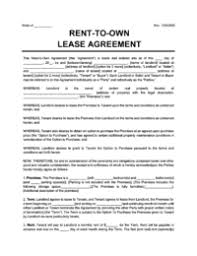 A rental agreement and an option to purchase the property. Free Rental Lease Agreement Forms Word Pdf Templates