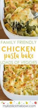Chicken Pasta Bake A Family Friendly Meal With Spinach And Cauliflower Hidden Vegetables For Picky Eater Spinach Recipes Picky Eater Recipes Baby Food Recipes