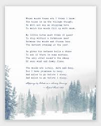 Robert Frost Stopping By Woods On A Snowy Evening Robert Frost Poem Print Stopping By Woods On A Snowy Evening Robert Frost Poems Robert Frost Winter Poems