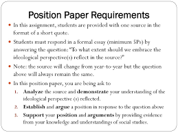 When writing a position paper, proper format is essential. Student S Guide To Position Papers Assignment Ii Part A Ppt Download