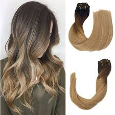 Keep scrolling to see 25 stunning examples of brown ombré hair to show your colorist before. Amazon Com Clip In Human Hair Extensions Ombre Dark Brown Fading To Light Brown And Ash Blonde Ombre Clip In Extensions Balayage Hair Extensions14inch 8pcs 100g For Full Head Straight Soft Thick
